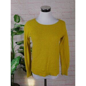 J Crew Yellow Merino Wool Blend Sweater S
